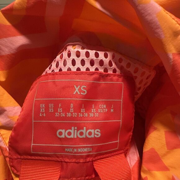 Farm Rio x Adidas XS Myshelter Windbreaker Long Jacket Soccer Brazil Pink Red - Picture 8 of 15